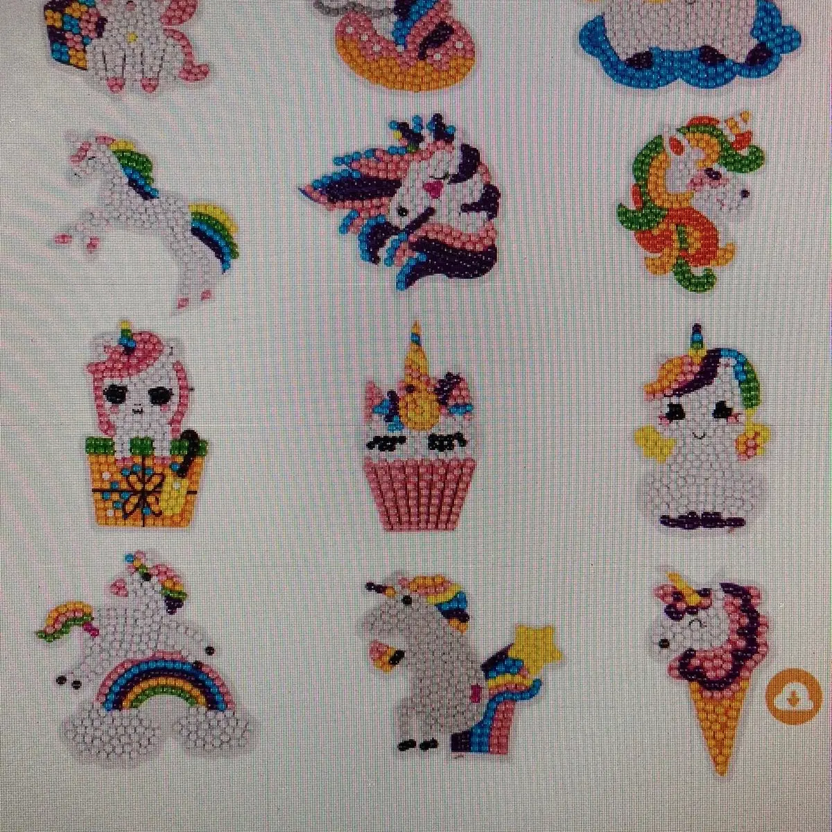 Unicorn 5d diamond painting kit for kids rainbow unicorn stick paint with diamonds by numbers kit easy to DIY, full drill unicorn diamond art craft