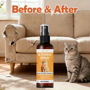 FAELUTE - Natural Pet Protective Spray - Gentle and non-toxic formula effectively prevents scratching, chewing, and odor retention on furniture, floors, and carpets - Long-lasting fresh scent, scratch-resistant, and refreshing fragrance.