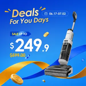 Tineco Floor ONE STRETCH S6 Wet Dry Vacuum Cleaner, 180°Lay-flat, 5.1 inch Compact Design,158℉ Flashdry Self-Cleaning in 5min, Long Runtime, Dual-Sided Edge Cleaning, Enhanced Cleaning Flexibility