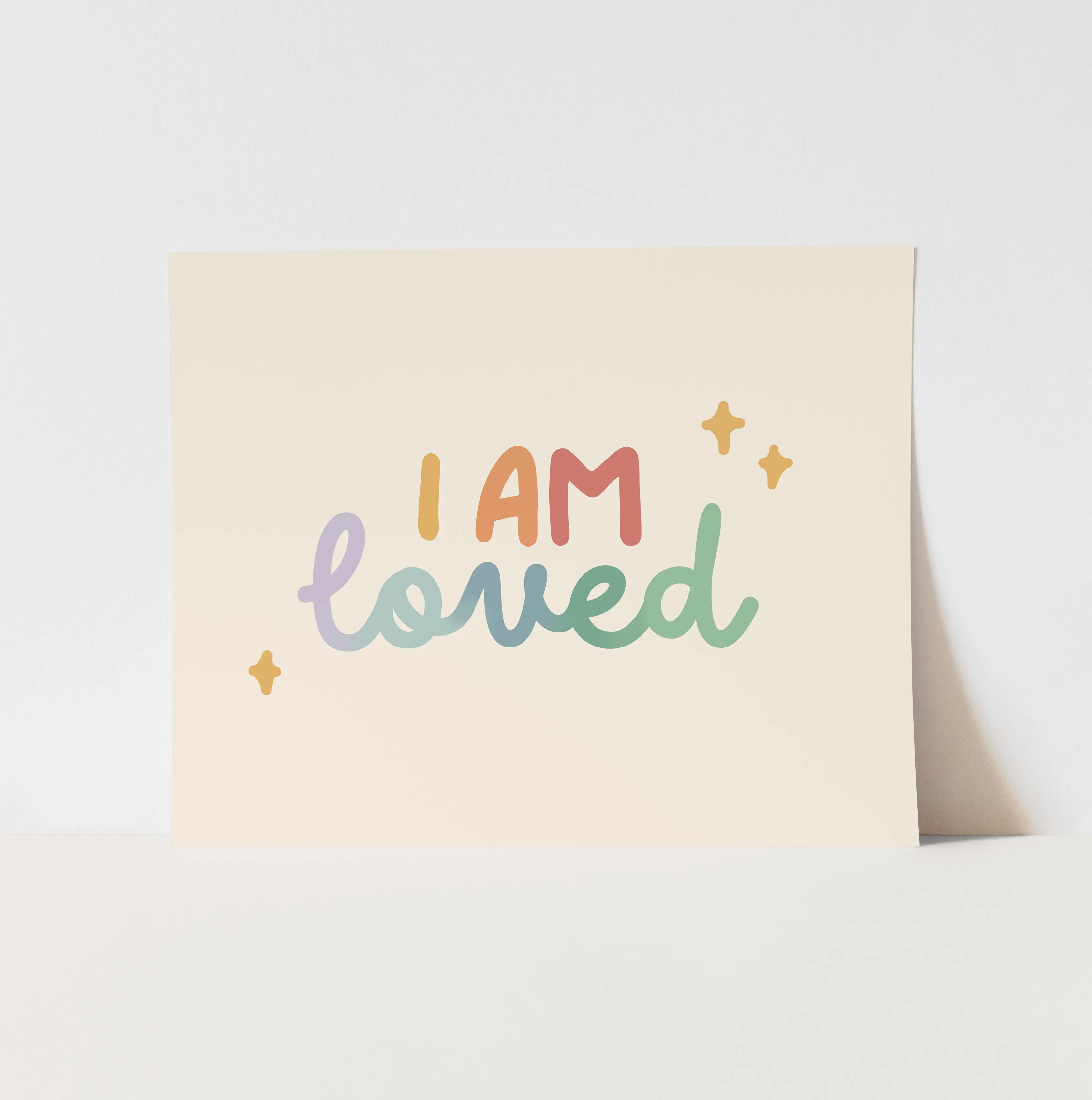{Rainbow}  I am Loved Art Print