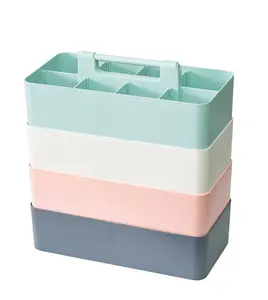 Enjoy Organizer - Stackable Portable Plastic Caddy with Handle | Desk, Makeup, Dorm Caddy(Made In Usa) Storage compartment