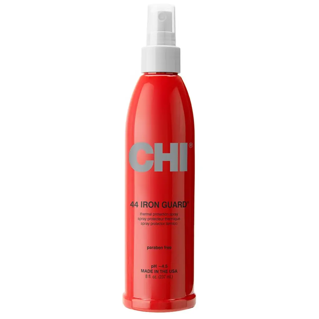 CHI 44 Iron Guard Thermal Protection Spray, Nourishing Formula Helps Resist Heat Damage to Hair & Tame Frizz, Clear, 8 Oz Haircare Daily Comfort Lightweight