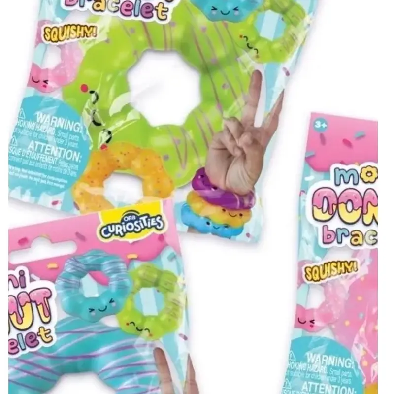 Mochi donut squishy bracelet orbs stress relief toy