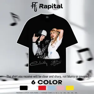 [Rapital] Sabrina & Billie Cotton T-Shirt, Pop Star Graphic T-Shirt, Fan Merchandise, Unisex Streetwear, Music Tour Apparel, Vintage Inspired Pop Concert Shirt