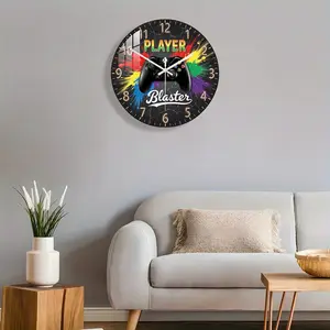 Game Controller Theme Art Clock, Silent Movement, Acrylic Material, Living Room Bedroom Decor, Kitchen Office Decoration, Birthday Gift