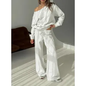 Dodie Wide Leg Pants Grey Marle