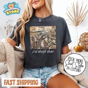 Comfort Colors® I'd Thrift That Shirt Funny Raccoon Thrifting Tee Gift for Thrift Store Lover