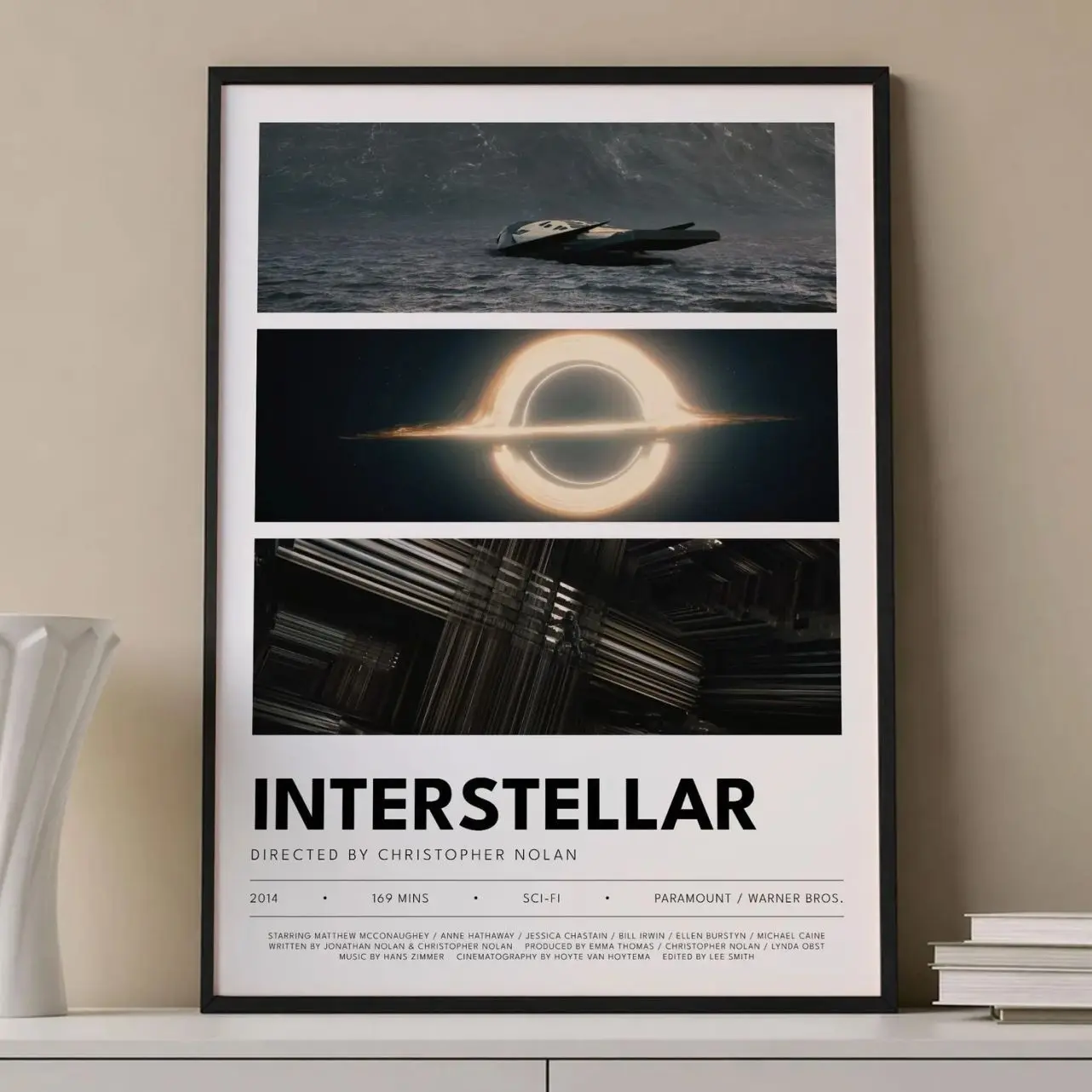 Interstellar Minimalist Movie Poster, Cinematic Scene Wall Art (Unframed Print)