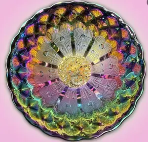 Celestial Dragon Aurora Iridescent Jian Zhan Decorative Plate