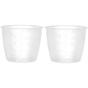 2 Pieces Plastic Transparent Rice Measuring Cups 160Ml 3/4 Cup Rice Cooker Measuring Cup Double Scale Rice and Dry Material Kitchen Supplies for Cooking,Pets Food Measurings EBIEFLY