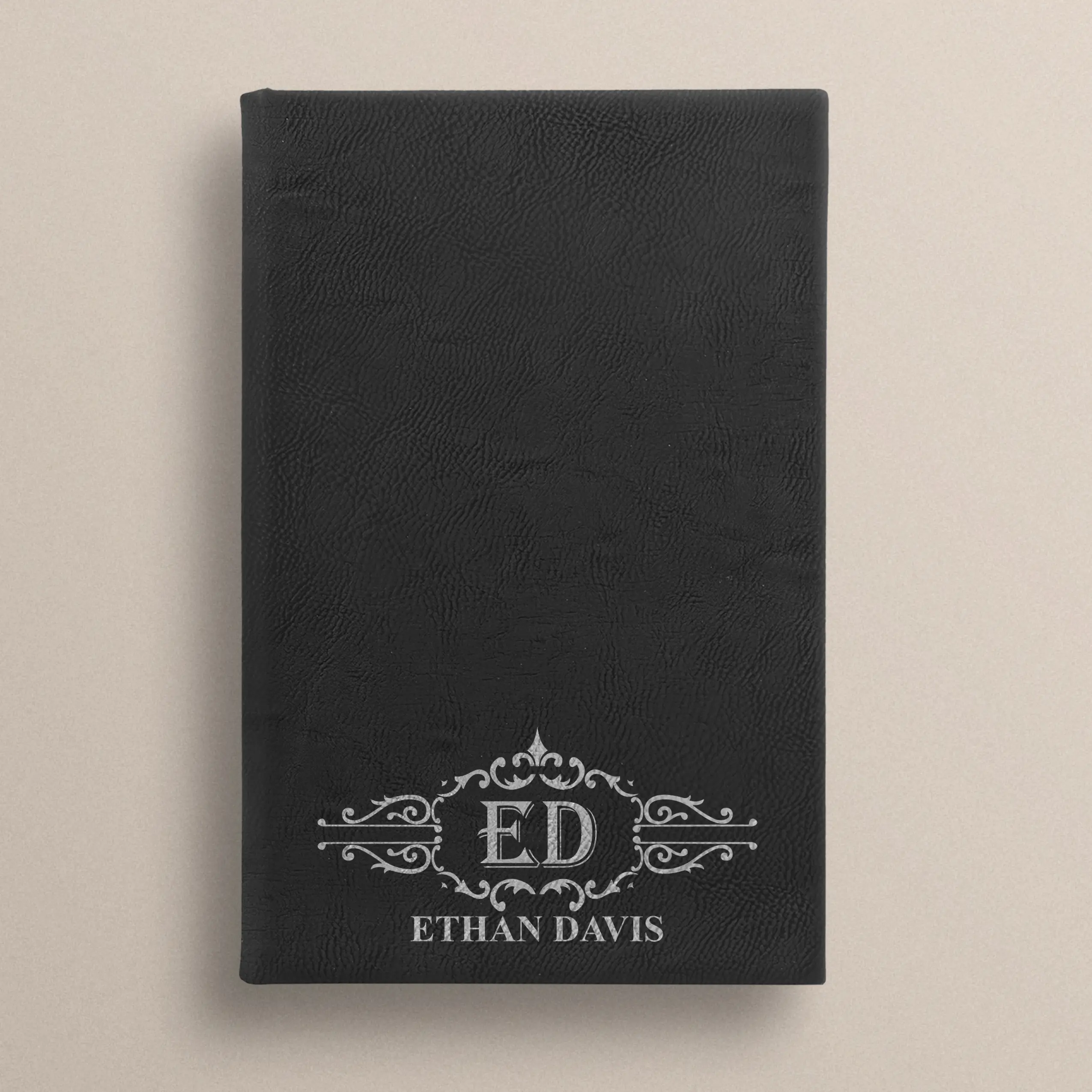 Custom Name Leatherette Journal, Personalized Notebook, Writing Diary, Daily Journal, Birthday Graduation Gift