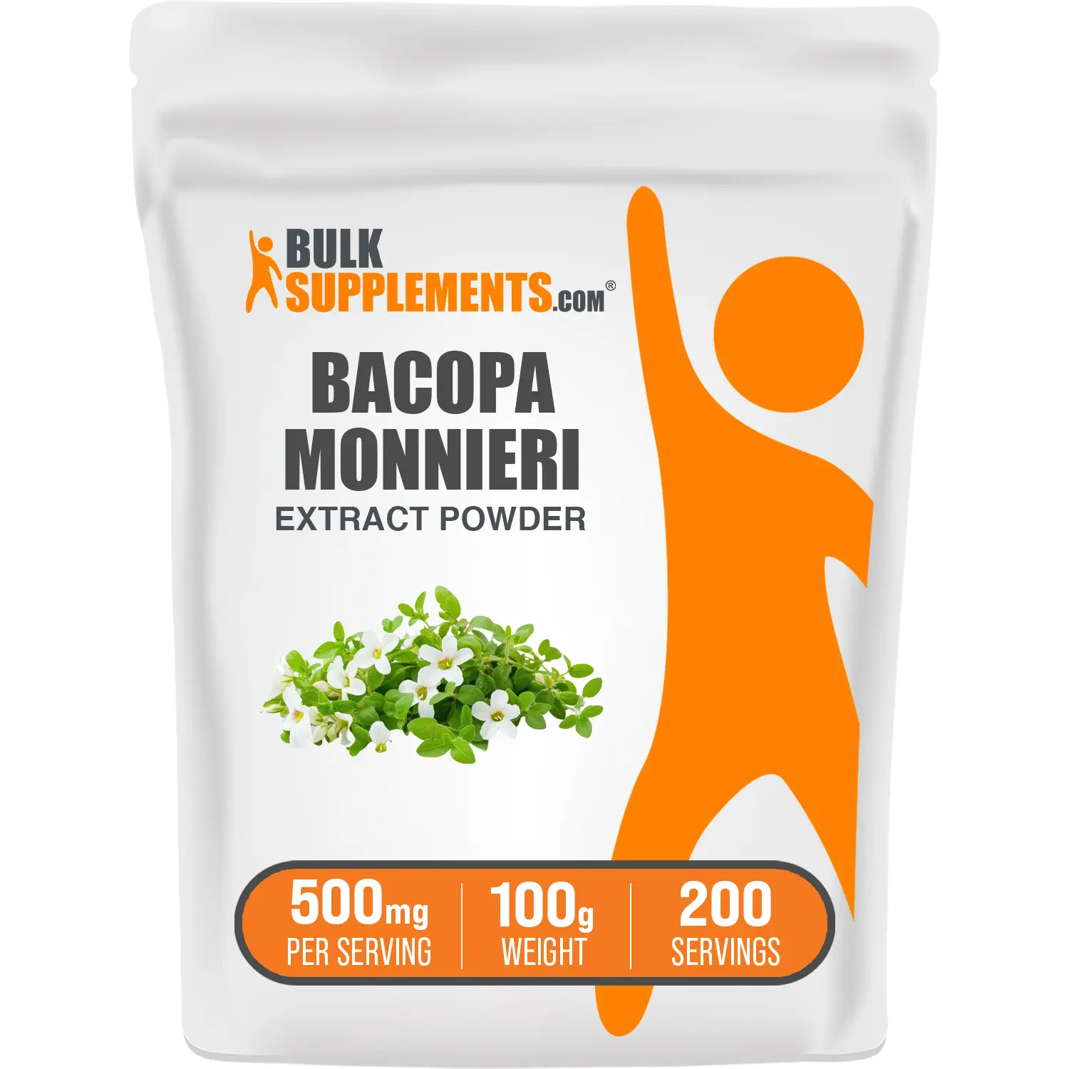 BulkSupplements Bacopa Monnieri Dietary Extract Powder - Healthcare Cognitive Support, Healthy Hair - 100g, 500mg per Serving, Natural Supplements, Brain Boost Supplement