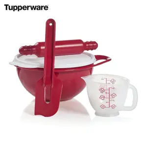 Kids Baking Set | Kitchen Bowl | Measuring Cup | Christmas Red | girl and boy toys