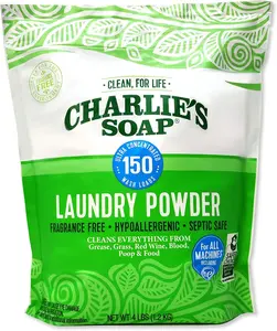 Charlie’s Soap Laundry Powder New (150 Loads, 1 Pack) Fragrance Free Hypoallergenic Plant Based Deep Cleaning Laundry Powder – Biodegradable Eco Friendly Sustainable Laundry Detergent