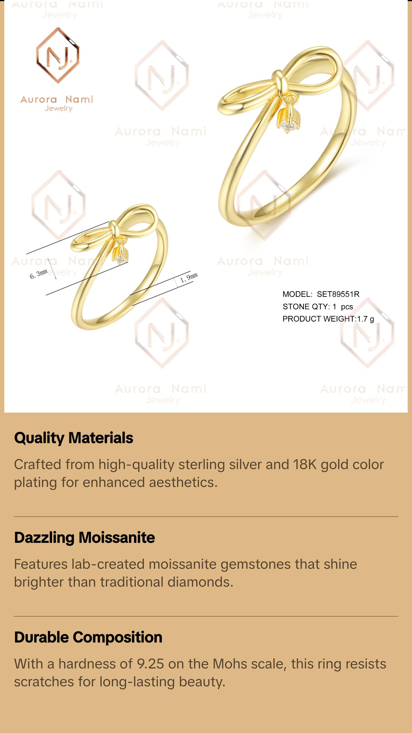 Christmas Bow Ring with Diamond