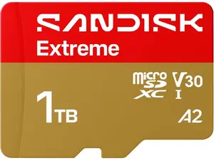 SanDisk Extreme 1TB MicroSD Memory Card Model SDSQXH9-1T00-GZ6MA SanDisk Extreme 1TB MicroSD Memory Card Model SDSQXH9-1T00-GZ6MA