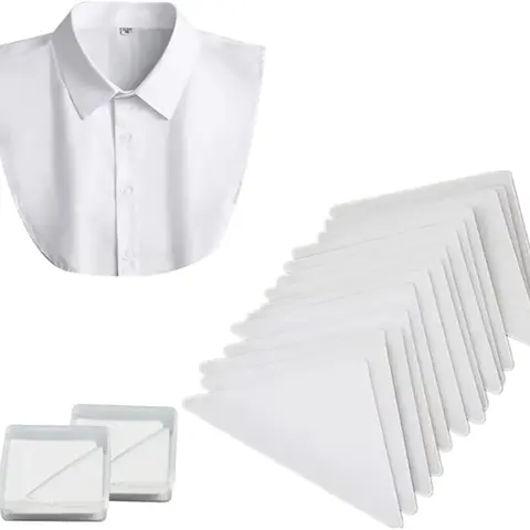 100-Piece Functional Adhesive Garment Collar Stays, Peel, Place and Go Adhesive Strips to Polish Look, Keep Collars in Place and Maintain Shape Over Time, Shirt Care Fixation Pads