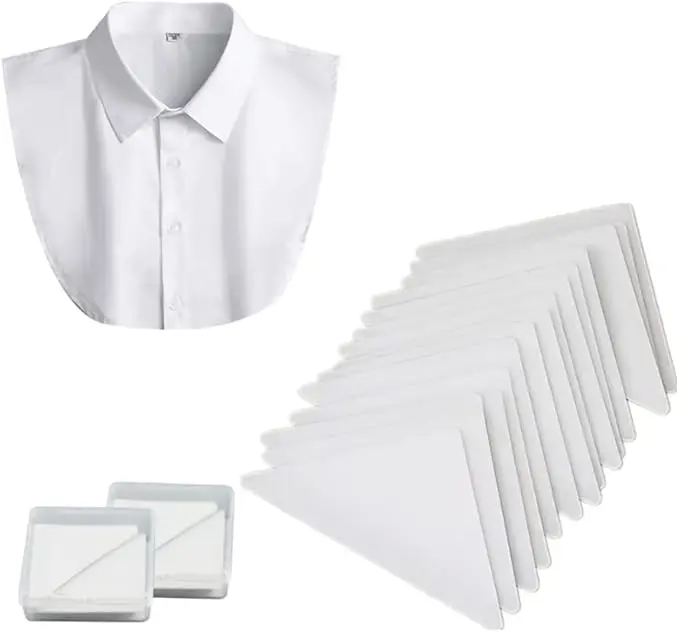 100PCS Collar Stays Coller Shaper Sticker for Shirt Adhesive Strips to Keep Collars Stand Collar Fixation Pads