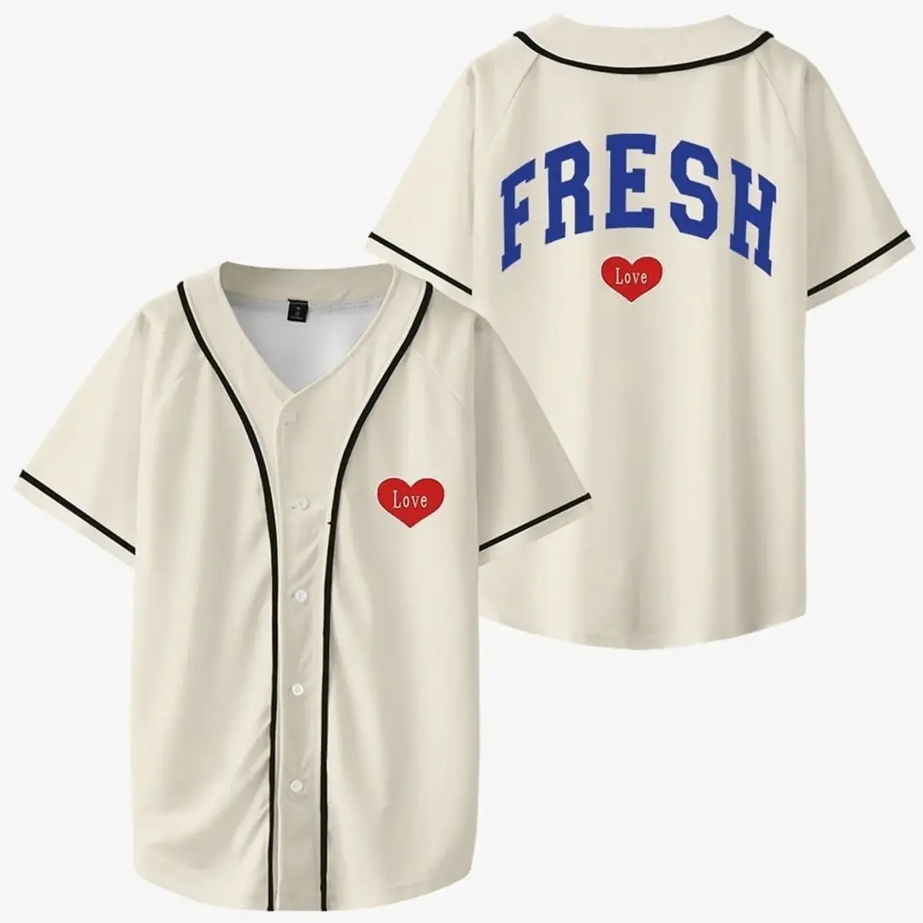 Sturniolo Triplets Jersey Fresh Love Merch Baseball Jacket Graphic Short Sleeve Shirts for Women Men