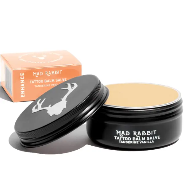 Tangerine & Vanilla Balm Salve - Tattoo Balm & Aftercare Cream, Color Enhancement that Revives Old Tattoos, Hydrates New Tattoos