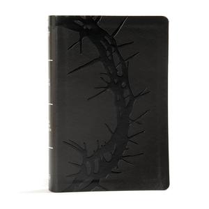 KJV Large Print Personal Size Reference Bible, Charcoal Leathertouch KJV Bible Crown of Thorns, KJV Holy Bible, Red Letter, Pure Cambridge Text, Presentation Page, Cross-References, Full-Color Maps Imitation Leather – Large Print, April 15, 2019