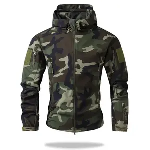 Lzkdc-Kdc-7999 Heise Men��s Multi-Pocket Workwear Hooded Jacket Fleece Waterproof 9 Pockets Slim Fit Camo Navy Menswear Stylish Long Sleeve Motorcycle Activewear