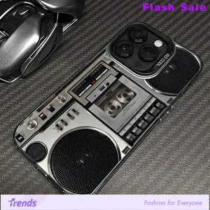 Vintage Cassette Player Fashion Vitality Shell for iPhone16promax Mobile Phone Case 15/14plus/13/12/11 Protective Case