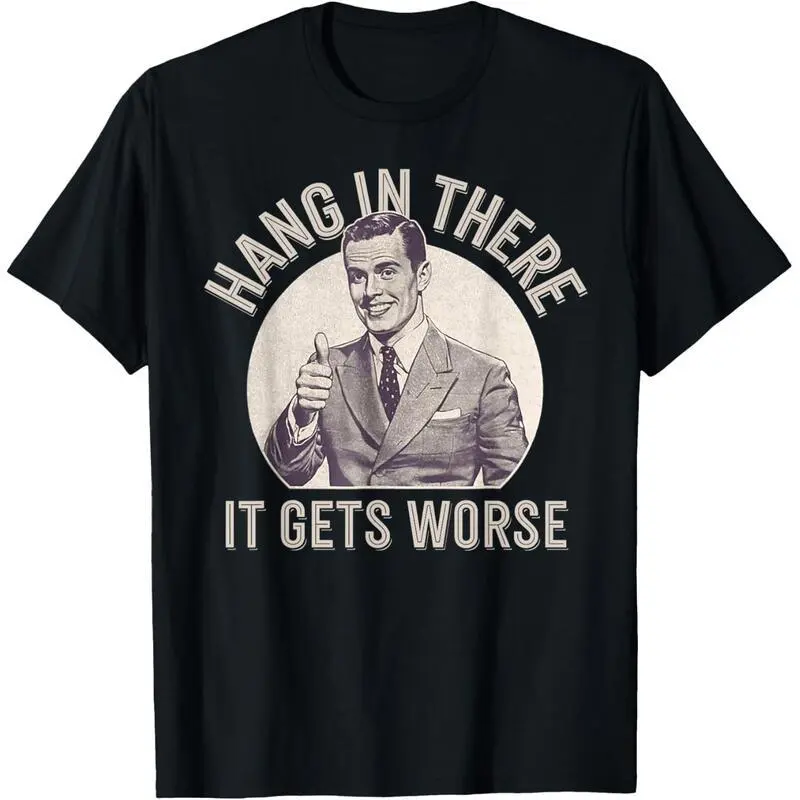 Men's Funny Sarcastic Graphic T-Shirt, Heavyweight 220g 100% Cotton Fabric, Classic Casual Round Neck Short Sleeve