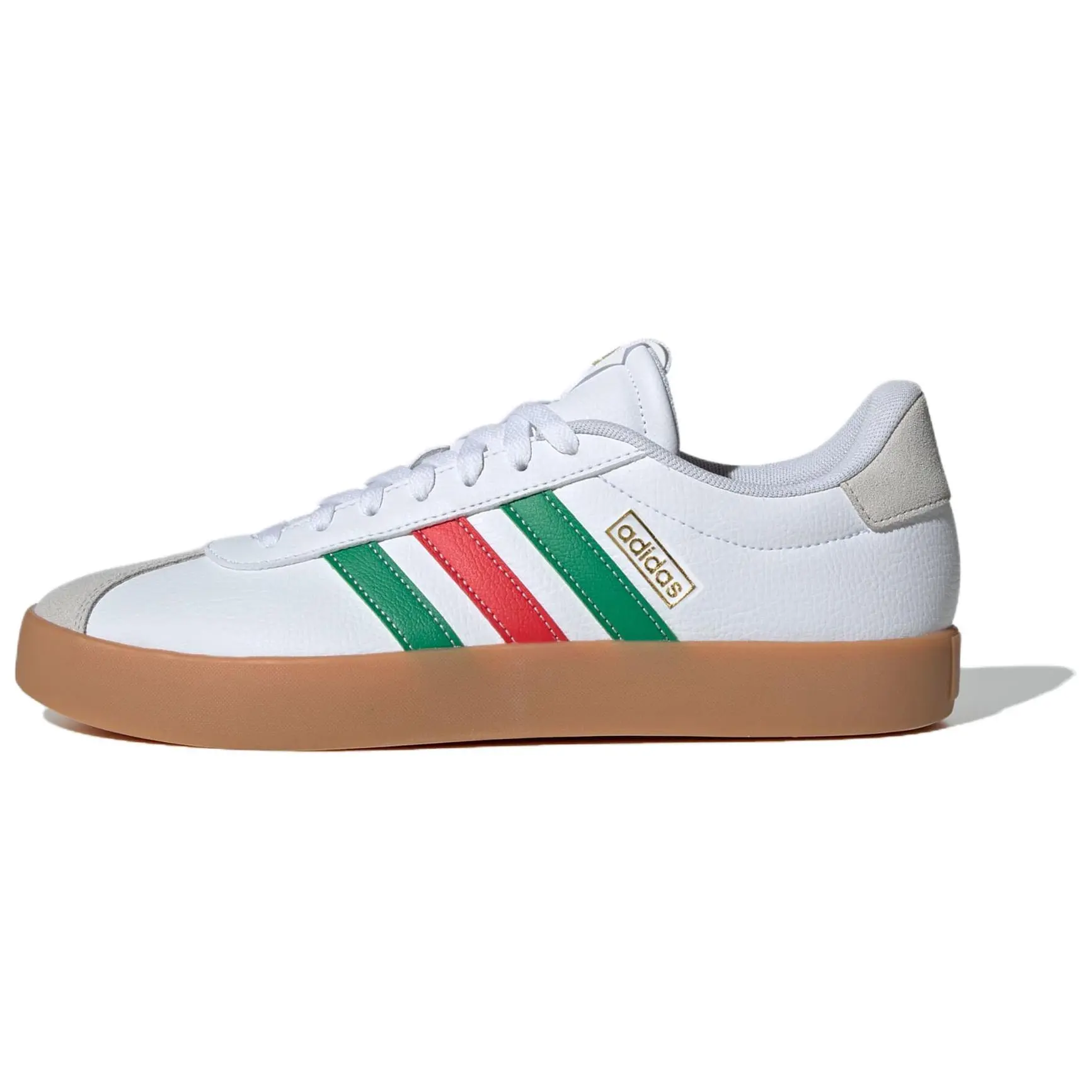 Adidas Vl Court 3.0 White Green Red' Comfort Lightweight Low Top Skate Shoes Men's IF4466