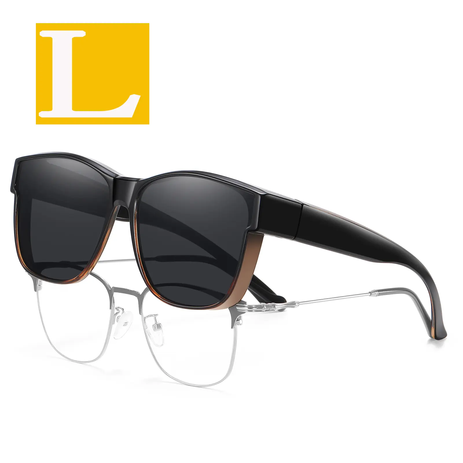 Gradient Dot Tortoise Frame Grey Lens