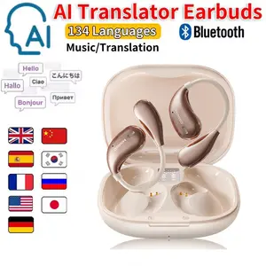MINISO Translation wireless earbuds With APP, Open BT 5.4 headset, Support 135 languages, Real-time translation headset, Gaming BT headphones, HIFI sound quality, Need downloading APP to use translation function, Support Android and IOS Audio Electronic