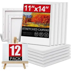12 Pack Canvases for Painting with 11x14, Painting Canvas for Oil &  .