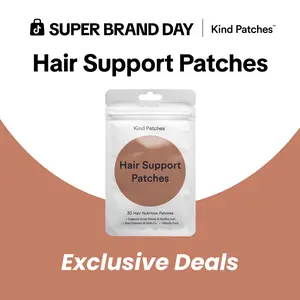 Kind Patches: Hair Support Patches, 30 Hair Nutrition Patches, Scalp Nourishment & Vitality, Saw Palmetto, Copper Peptides, Vegan, 1 Month Supply