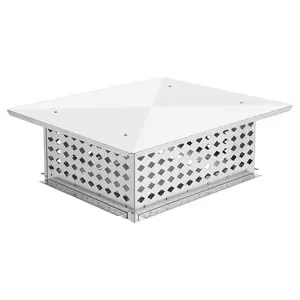 Garvee Chimney Cap,13 in x 17 in Stainless Steel Single Bolt Chimney Fireplace Cover with Practical Accessories & Easy Installation,Waterproof,Mesh Chimney Flue Cover for Protection From Birds, Debris, Rain
