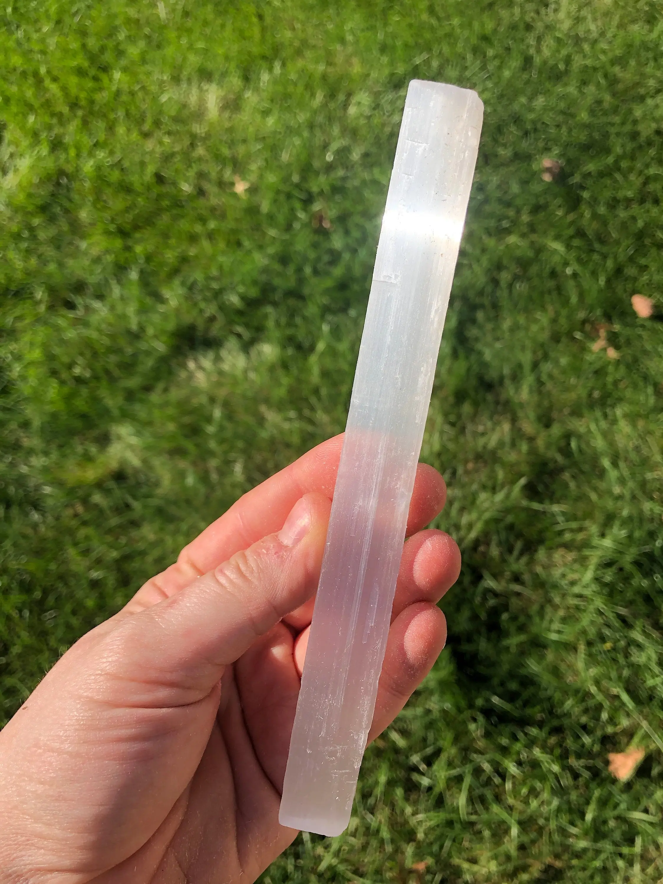 Selenite Wand 5.5" - 6" - Clear, Translucent, Natural Mineral Wand
