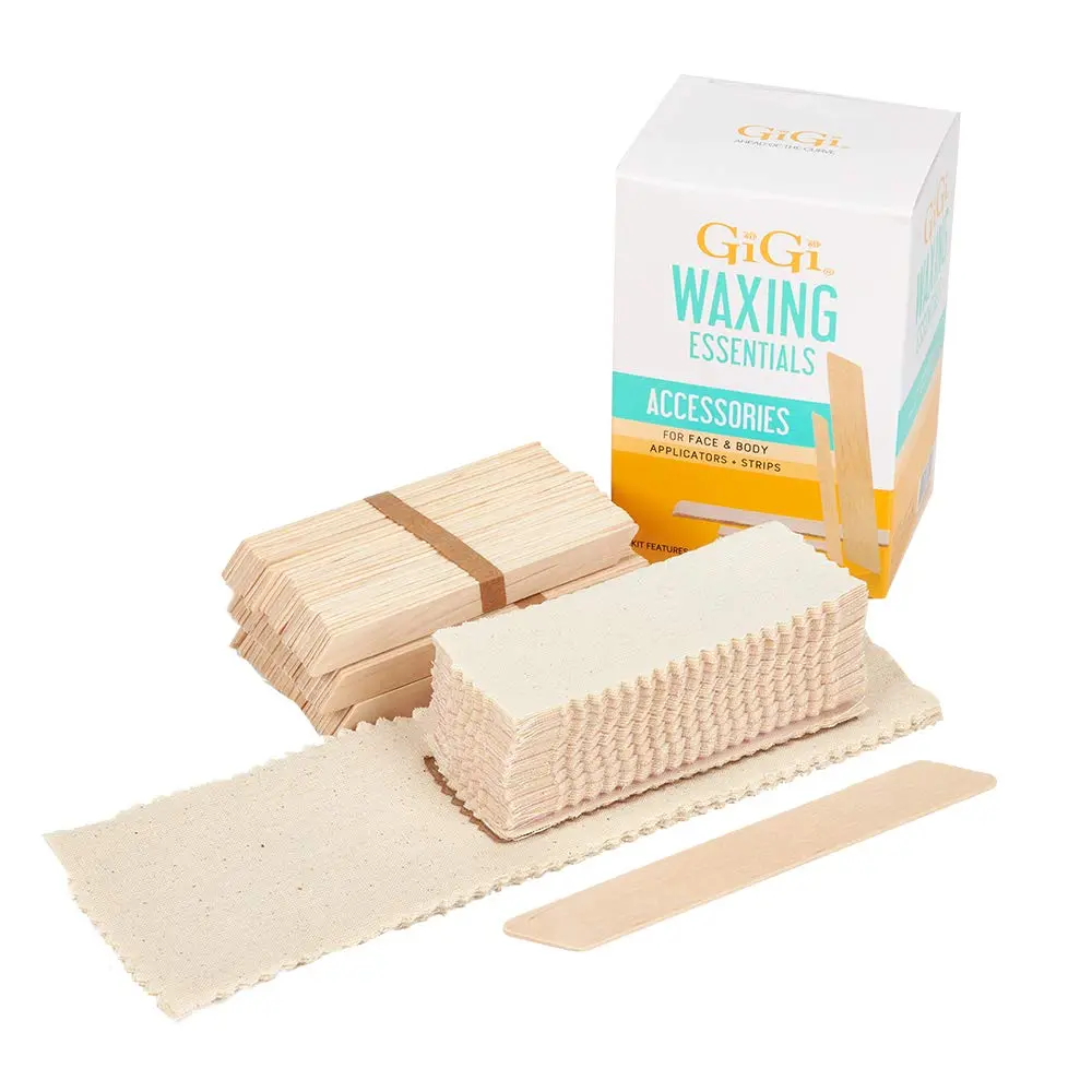 GiGi Gentle Hair Removal Essentials Kit with Soft Wax Strips & Applicators, Sanitary & Disposable for Eyebrow, Face & Body Care, Sensitive, 4Oz, Natural Fibers, Ultra-Fine Weave, All, Beauty & Body Care, Soft Wax Waxing