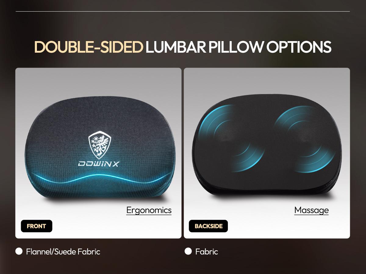 Dowinx Gaming Chair with Heated Massage Lumbar Support,Big and Tall Fabric Gaming Chairs for Adults with Footrest, Ergonomic Computer Game Chair with Poket Spring Cushions, 350lbs