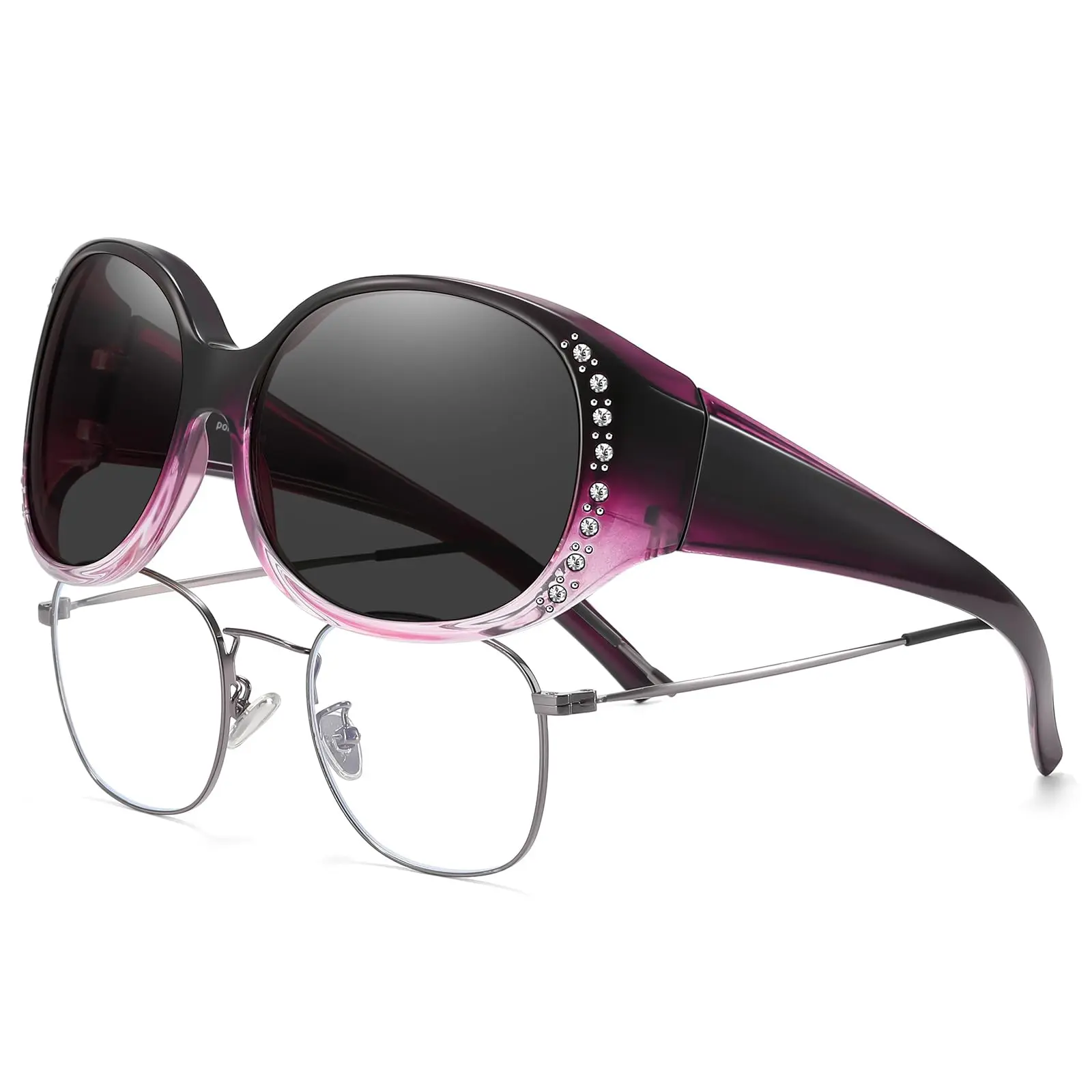 Gradient Purple Frame Grey Lens