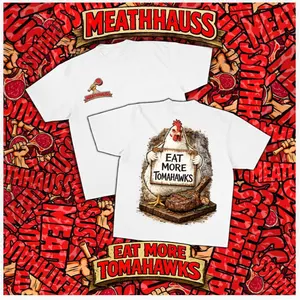 Eat More Tomahawks T-Shirt | Butcher Shop Merch | BBQ & Streetwear Tee