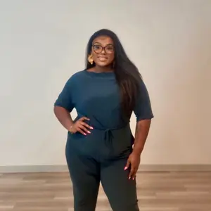 Plus: Corporate Cutesy Jumpsuit in Soft Dark Green with Adjustable Waist for Comfortable Fit