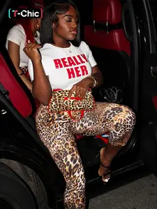 Women's Sexy Leopard Print Bodycon Leggings Shorts Capri Pants Party Club Night Out Holiday Sports Daily Casual Slim-fitting Skinny Comfortable High Waist Trunks Shorts Trousers Bottoms Womenswear Lady