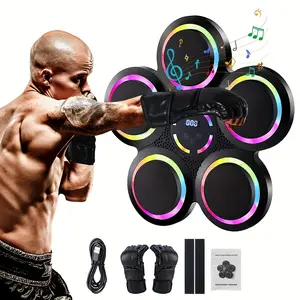 Upgraded Intelligent Music Boxing Machine, Wall Mounted Music Boxing Target With Boxing Gloves, Boxing Trainer, Music Boxing Game, Enhanced Reaction And Speed, Suitable For Home Indoor And Fitness Electronic Boxing Target Fitness Strikes, Gift Giving