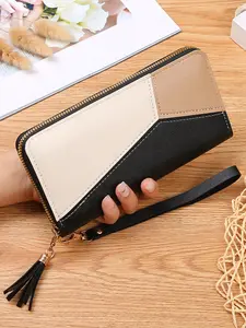 Women's Fashion Handbag Clutch Wallet, Long Zipper Multi-Compartment Phone Bag, Casual Plain Design for All Seasons