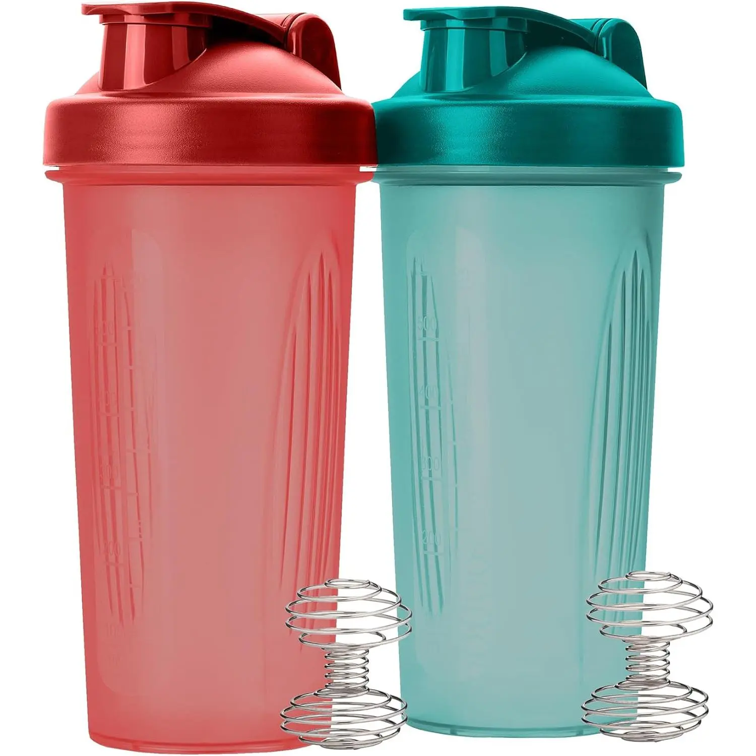 - Shaker Bottles for Protein Mixes, 28 oz, 2 Pack, Blue & Red, Protein Shaker Bottle with Wire Whisk Ball, Shaker Cup, Mixer Bottle, Protein Shake Bottles, Protein Bottle, Protein Shake Bottle