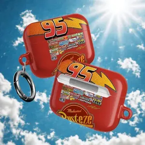 Racing Car 95 Lightning Red Soft Silicone Case for all Gen 1 2 3 4 Pro 1 2 3 Aesthetic Air Pods Case