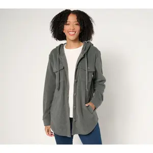 Belle by Kim Gravel Go To Fleece Hooded Shacket