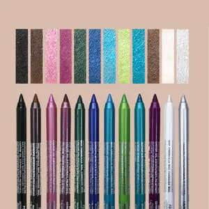12 Colored Eyeliner Pencils Set, Waterproof & Smudge-Proof, Long-Lasting Liners for Festival & Party Eye Makeup