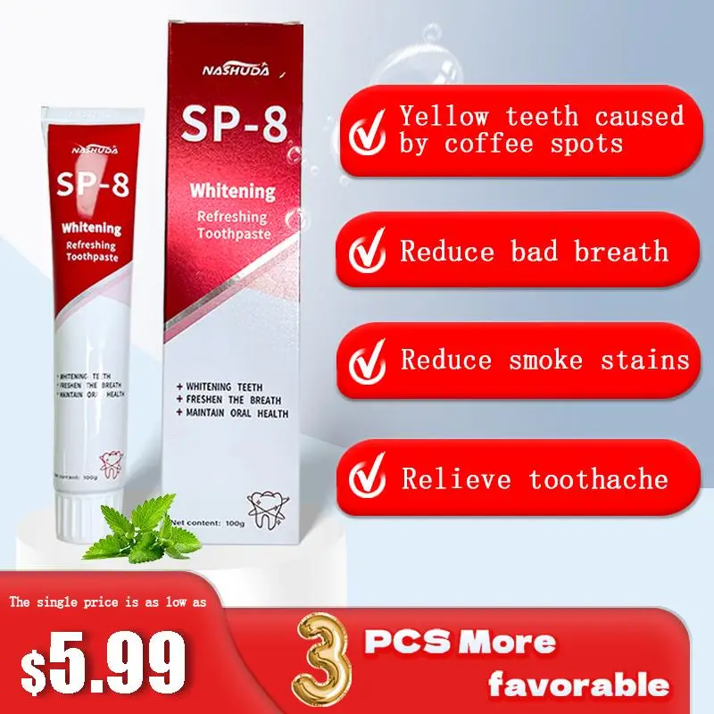 NASHUDA Probiotic Toothpaste is a fortified formula that balances oral microbes, removes stains and freshens breath.