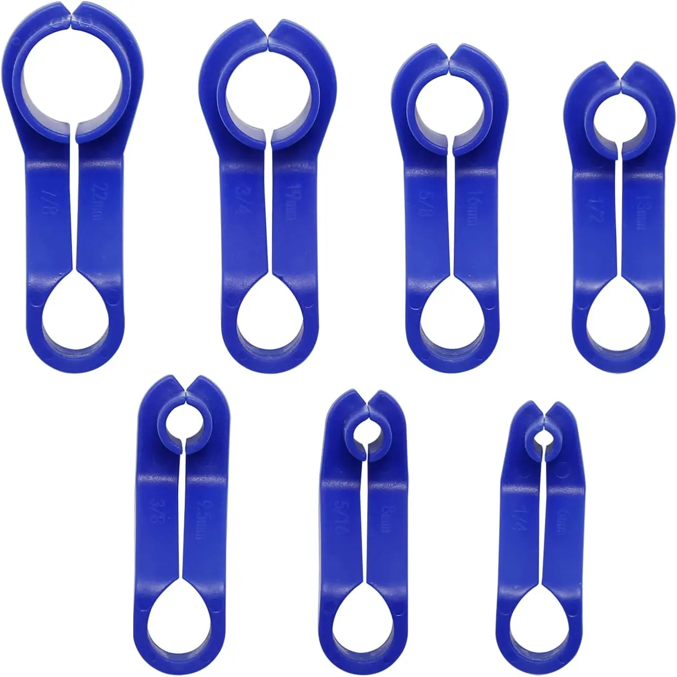 7PCS Fuel Line Quick Disconnect Tool Set – 1/4", 5/16", 3/8", 1/2", 5/8", 3/4", 7/8" – Compatible with Ford, GM, Chrysler, Mazda