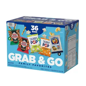Hershey's Grab & Go Family Favorites Mix Variety Pack Snacks of Skinny Pop Dot's Pretzels Pirates Booty 36 Pack Crunchy
